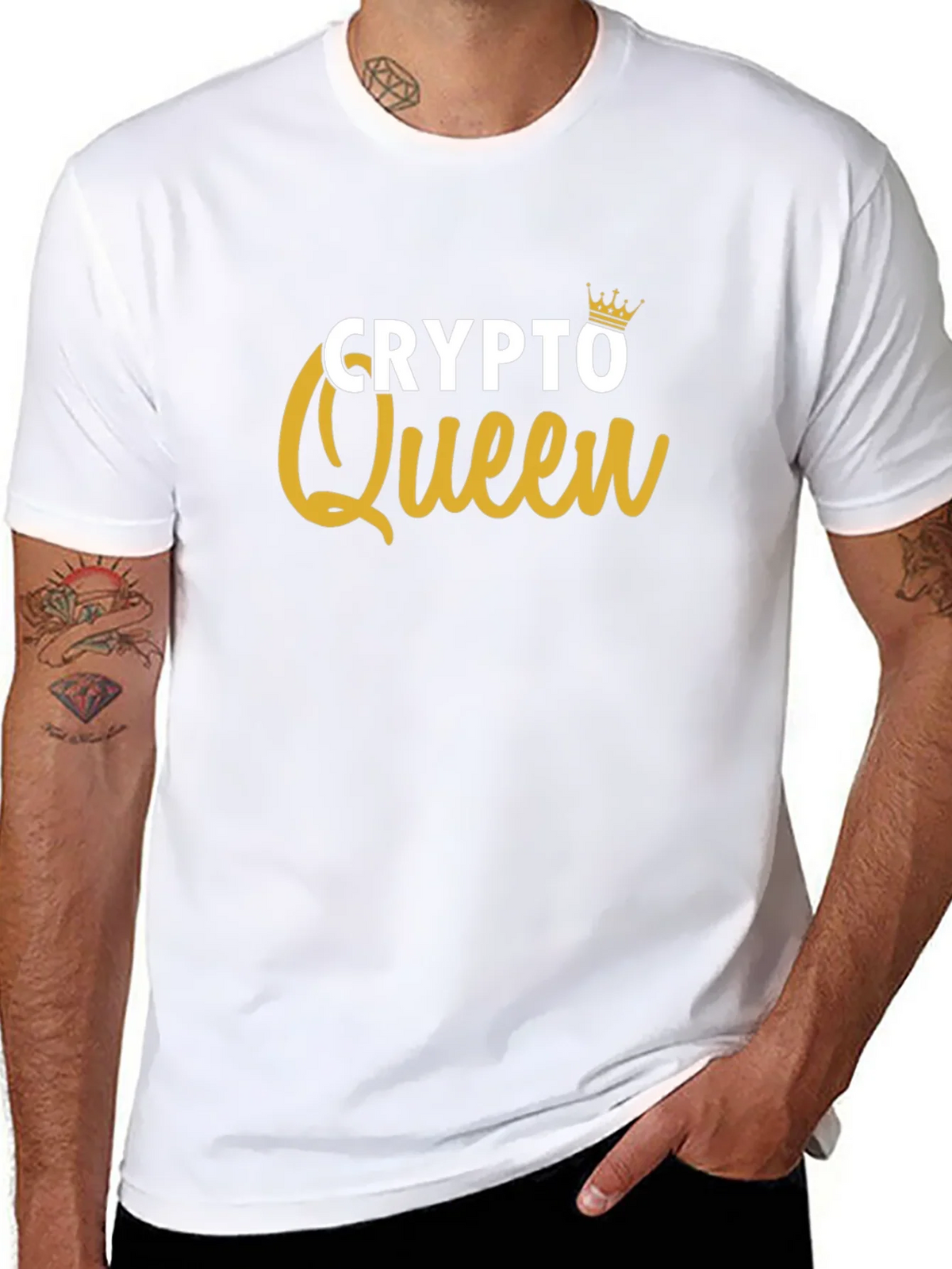 Crypto Queen Graphic Tee - Black product image 7