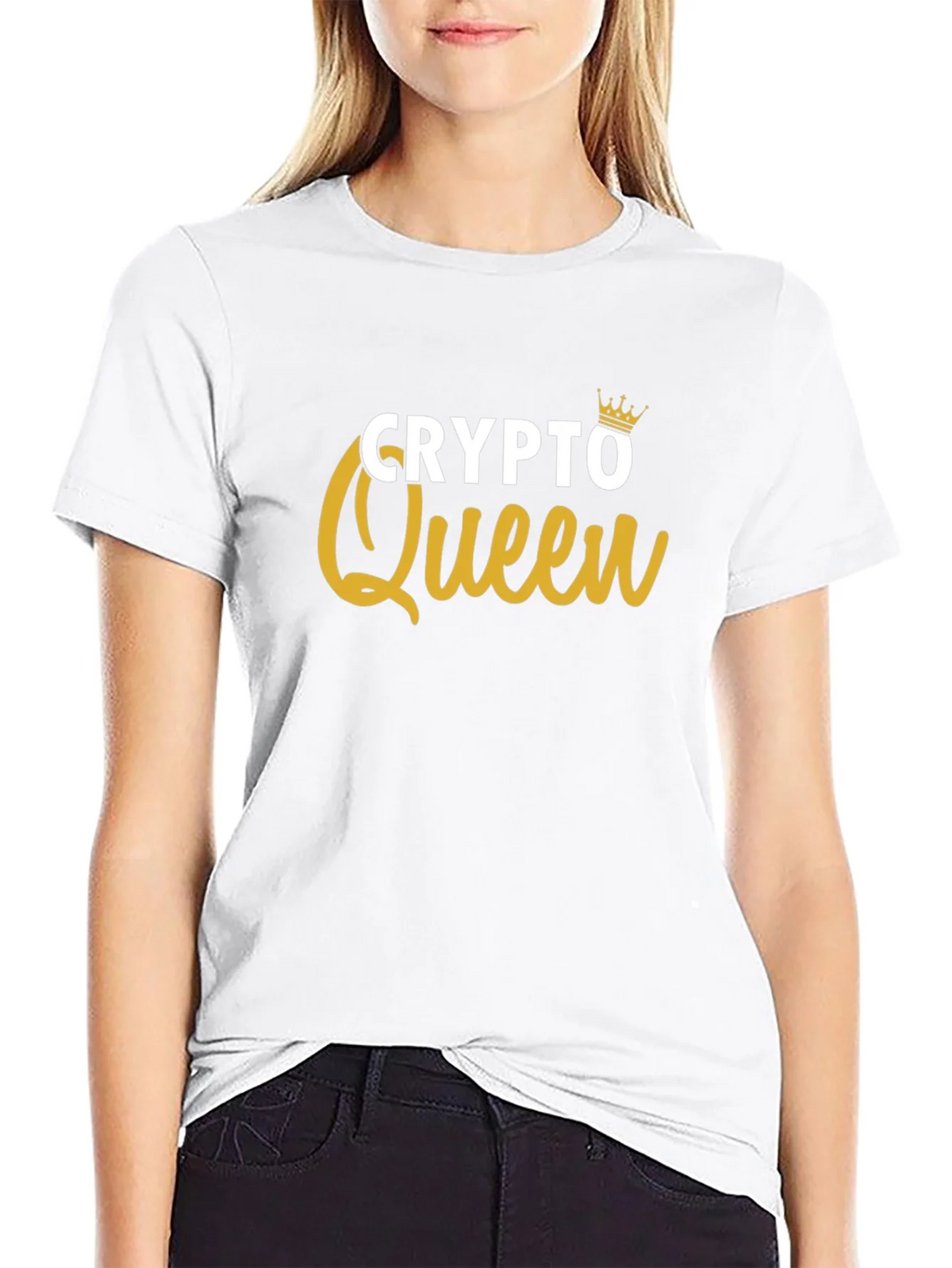 Crypto Queen Graphic Tee - Black product image 8
