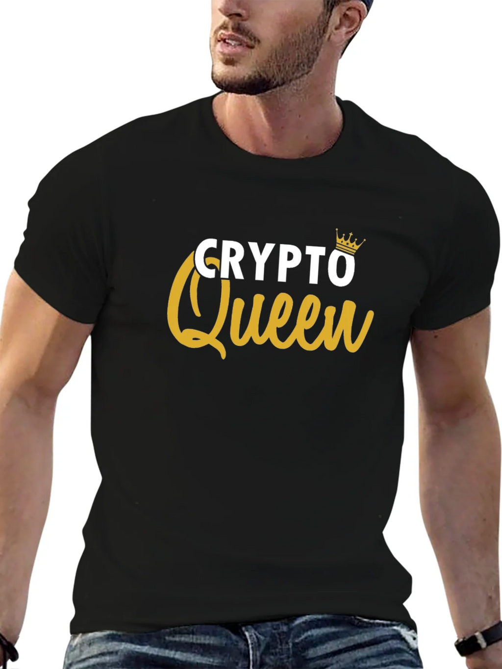 Crypto Queen Graphic Tee - Black product image 6