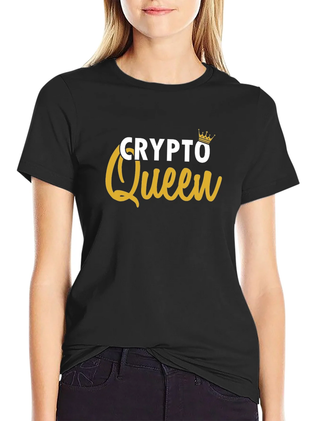 Crypto Queen Graphic Tee - Black product image 2