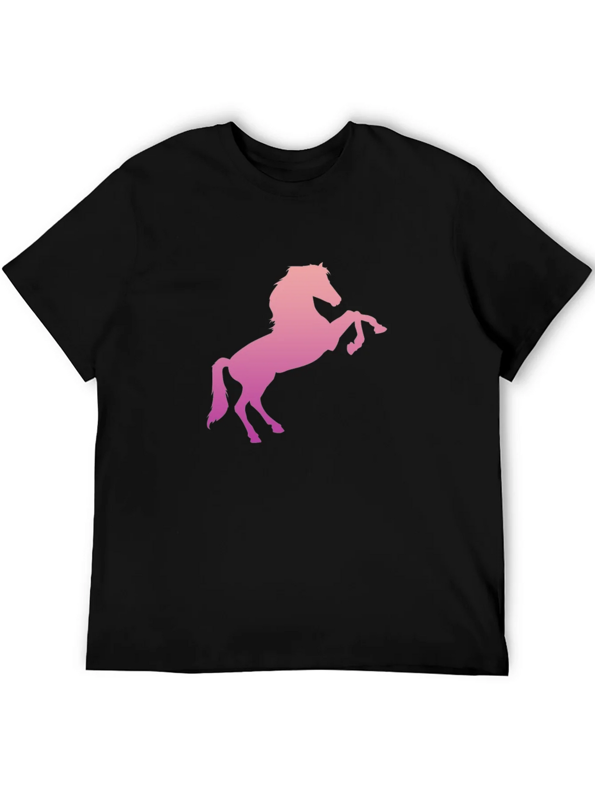 Horse Graphic Tee - Stylish Mens Black T-Shirt product image 5
