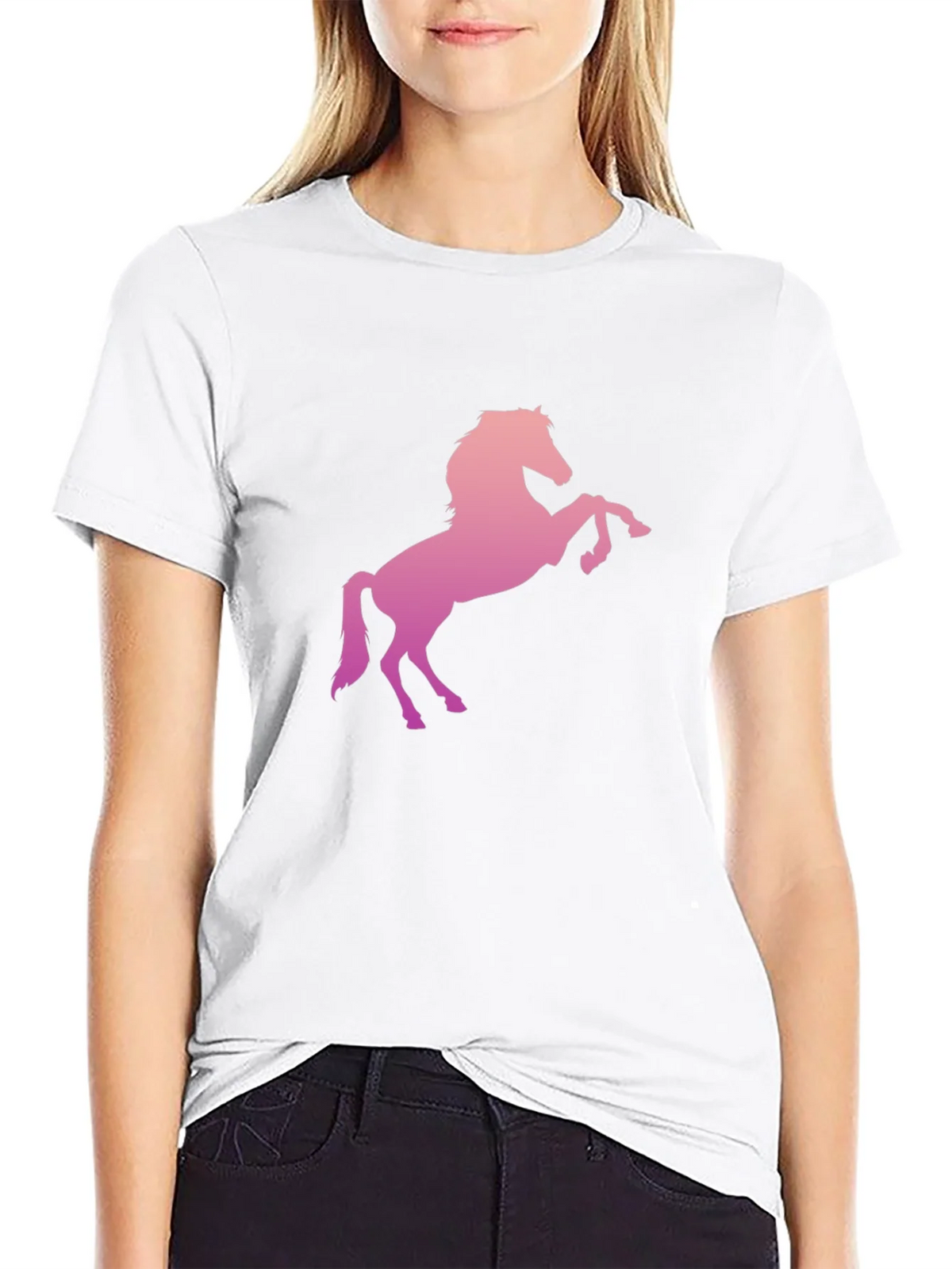 Horse Graphic Tee - Stylish Mens Black T-Shirt product image 8