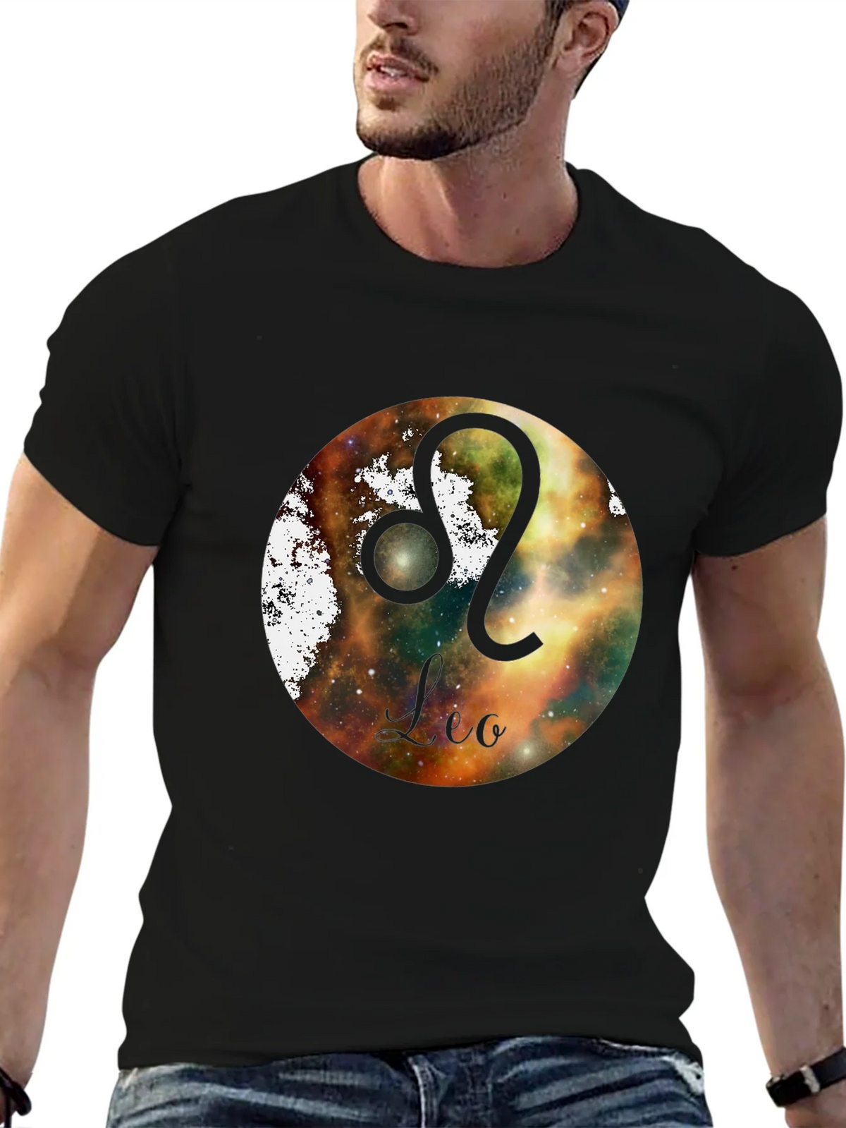 Leo Zodiac Sign Galaxy T-Shirt product image 1